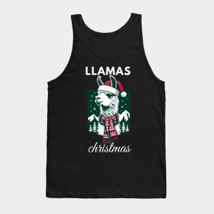 llamas christmas Tank Top